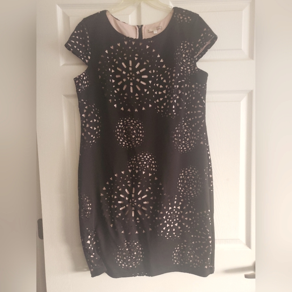 Womens black knee length dress